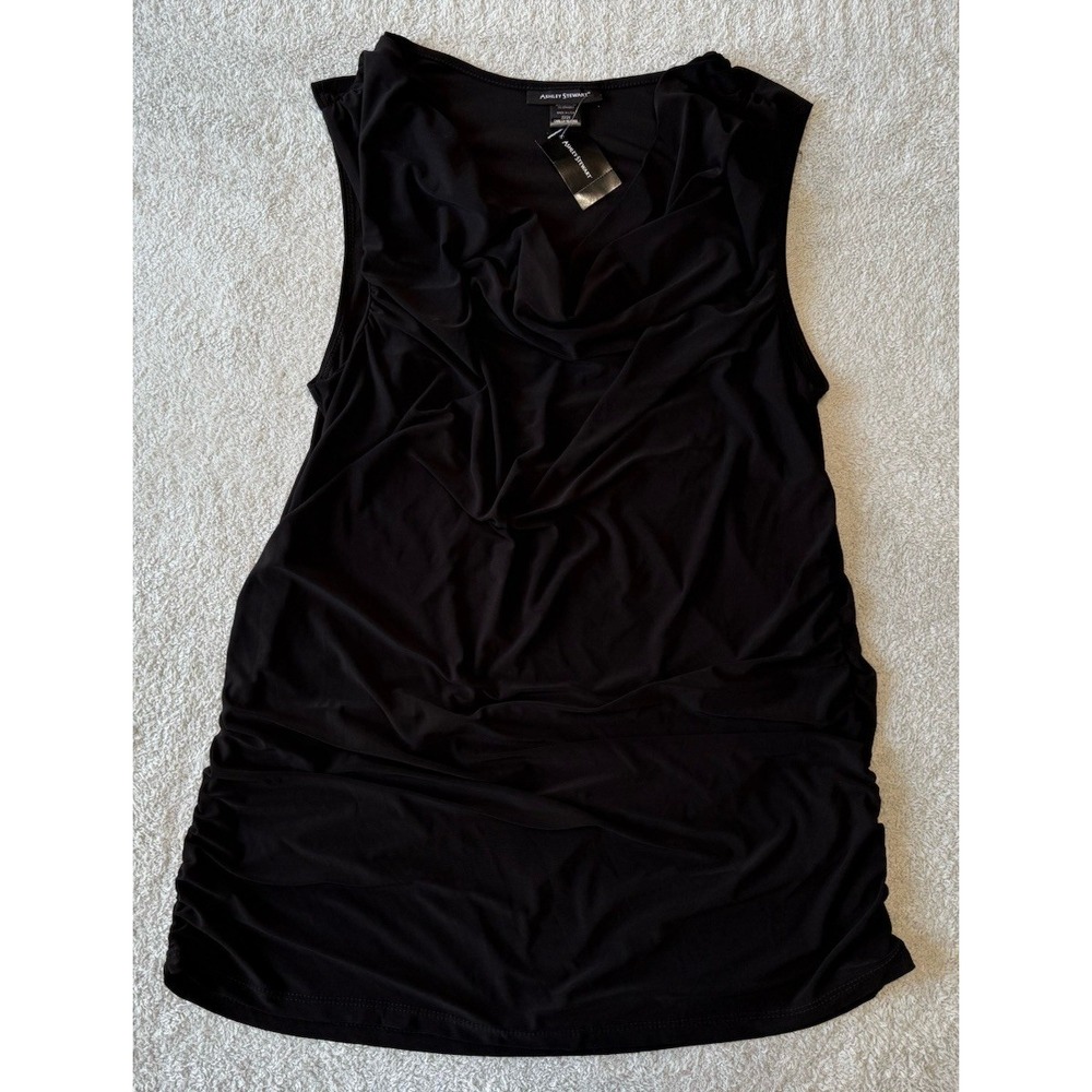 NWT Ashley Stewart Tank Top Blouse Black Womens Size 22/24